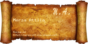 Merza Attila névjegykártya
